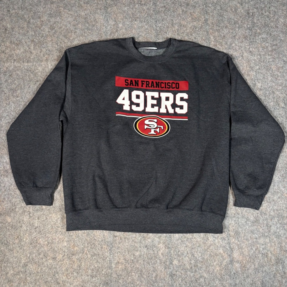 San Francisco 49ers Sweatshirt Mens XL Charcoal Football NFL Team‎ Apparel Logo